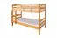 Stockbett für Kinder 90 x 200 cm | Massivholz: Buche | Natur Lackiert | umbaubar in 2 Einzelbetten | inkl. Rollroste Abbildung