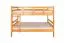 Etagenbett für Kinder 120 x 200 cm | Massivholz: Buche | Natur Lackiert | umbaubar in 2 Einzelbetten | inkl. Rollroste Abbildung