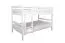 Stockbett für Jugendliche 120 x 190 cm | Massivholz: Buche | Weiß Lackiert | umbaubar in 2 Einzelbetten | inkl. Rollroste Abbildung