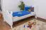 Bettrahmen für Kinder / Kinderbett 90 x 200 cm | Massivholz: Kiefer | Weiß Lackiert Abbildung