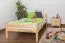 Kinderbett 90 x 200 cm | Massivholz: Kiefer | Natur Lackiert Abbildung