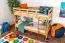 Etagenbett für Kinder 90 x 190 cm | Massivholz: Buche | Natur Lackiert | umbaubar in 2 Einzelbetten | inkl. Rollroste Abbildung