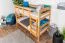 Stockbett für Kinder 90 x 190 cm | Massivholz: Buche | Natur Lackiert | umbaubar in 2 Einzelbetten | inkl. Rollroste Abbildung
