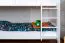 Stockbett für Kinder 90 x 190 cm | Massivholz: Buche | Weiß Lackiert | umbaubar in 2 Einzelbetten | inkl. Rollroste Abbildung