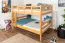 Etagenbett für Jugendliche 140 x 200 cm | Massivholz: Buche | Natur Lackiert | umbaubar in 2 Einzelbetten | inkl. Rollroste Abbildung