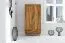 Kleiderschrank | 2 Drehtüren | 6 Fächer | 2 Schubladen | mit Kleiderstange | 90 cm breit | Massivholz | Farbe: Natur Abbildung