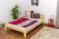 Kinderbett 140 x 200 cm | Massivholz: Kiefer | Natur Lackiert | inkl. Rollrost Abbildung