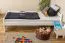 Bettrahmen für Kinder / Kinderbett 100 x 200 cm | Massivholz: Buche | Weiß Lackiert Abbildung