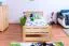 Kinderbett 90 x 200 cm | Massivholz: Kiefer | Natur Lackiert Abbildung