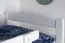 Stockbett für Kinder 90 x 190 cm | Massivholz: Buche | Weiß Lackiert | umbaubar in 2 Einzelbetten | inkl. Rollroste Abbildung