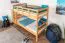 Stockbett für Kinder 90 x 200 cm | Massivholz: Buche | Natur Lackiert | umbaubar in 2 Einzelbetten | inkl. Rollroste Abbildung