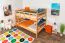Stockbett für Kinder 120 x 200 cm | umbaubar in zwei Einzelbetten | Massivholz: Buche | Natur Lackiert | inkl. Rollroste Abbildung