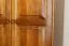 Kleiderschrank | 2 Drehtüren | 2 Schubladen | 4 Fächer | mit Kleiderstange | 80 cm breit | Massivholz | Farbe: Eiche Abbildung