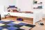Bettrahmen für Kinder / Kinderbett 80 x 200 cm | Massivholz: Kiefer | Weiß Lackiert Abbildung