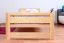 Kinderbett 90 x 200 cm | Massivholz: Kiefer | Natur Lackiert Abbildung