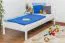 Bettrahmen für Kinder / Kinderbett 90 x 200 cm | Massivholz: Kiefer | Weiß Lackiert Abbildung