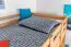Hochbett für Jugendliche 120 x 190 cm | Massivholz: Buche | Natur Lackiert | umbaubar in Einzelbett | Premium-Qualität | inkl. Rollrost Abbildung