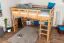 Hochbett für Kinder 160 x 200 cm | Massivholz: Buche | Natur Lackiert | umbaubar in Einzelbett | Premium-Qualität | inkl. Rollrost Abbildung