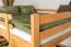 Doppelbett-Hochbett 160 x 200 cm | Massivholz: Buche | Natur Lackiert | umbaubar in Einzelbett | Premium-Qualität | inkl. Rollrost Abbildung