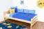 Kinderbett 100 x 200 cm | Massivholz: Kiefer | Natur Lackiert Abbildung