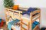 Etagenbett für Kinder 90 x 190 cm | Massivholz: Buche | Natur Lackiert | umbaubar in 2 Einzelbetten | inkl. Rollroste Abbildung