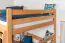 Hochbett für Kinder 160 x 200 cm | Massivholz: Buche | Natur Lackiert | umbaubar in Einzelbett | Premium-Qualität | inkl. Rollrost Abbildung