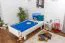 Bettrahmen für Kinder / Kinderbett 90 x 200 cm | Massivholz: Buche | Weiß Lackiert Abbildung