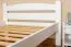 Bettrahmen für Kinder / Kinderbett 100 x 200 cm | Massivholz: Buche | Weiß Lackiert Abbildung