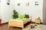 Kinderbett 90 x 200 cm | Massivholz: Kiefer | Natur Lackiert Abbildung