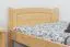 Kinderbett 80 x 200 cm | Massivholz: Kiefer | Natur Lackiert Abbildung