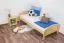 Kinderbett 90 x 200 cm | Massivholz: Kiefer | Natur Lackiert Abbildung