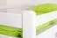 Hochbett für Kinder 120 x 200 cm | Massivholz: Buche | Weiß Lackiert | umbaubar in Einzelbett | Premium-Qualität | inkl. Rollrost Abbildung