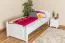 Bettrahmen für Kinder / Kinderbett 80 x 200 cm | Massivholz: Kiefer | Weiß Lackiert Abbildung