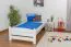 Bettrahmen für Kinder / Kinderbett 90 x 200 cm | Massivholz: Kiefer | Weiß Lackiert Abbildung