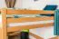 Doppelbett-Hochbett 160 x 200 cm | Massivholz: Buche | Natur Lackiert | umbaubar in Einzelbett | Premium-Qualität | inkl. Rollrost Abbildung