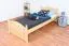 Kinderbett 90 x 200 cm | Massivholz: Kiefer | Natur Lackiert Abbildung