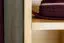 Schmaler Kleiderschrank | 2 Drehtüren | 4 Fächer | 1 Schublade | mit Kleiderstange | 65 cm breit | Massivholz | Farbe: Natur Abbildung
