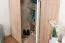 86 cm breiter Kleiderschrank mit 1 Tür | 3 Kleiderstangen | Farbe: Buche Abbildung