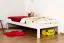 Bettrahmen für Kinder / Kinderbett 90 x 190 cm | Massivholz: Buche | Weiß Lackiert | besonders hohe Qualität Abbildung
