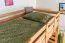 Hochbett für Jugendliche 120 x 190 cm | Massivholz: Buche | Natur Lackiert | umbaubar in Einzelbett | Premium-Qualität | inkl. Rollrost Abbildung