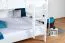 Weißes Doppelbett-Etagenbett 160 x 200 cm | Massivholz: Buche | umbaubar in zwei Doppelbetten bzw. große Einzelbetten | inkl. Rollroste Abbildung