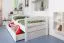 Schubladenbett Buche 90 x 200 cm Weiß Abbildung