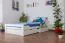 Bett 140 x 200 cm Buche massiv Weiß Abbildung
