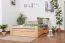 Holz Stauraumbett 140 x 200 cm Buche massiv Natur Abbildung
