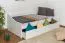 Weißes Kiefer Holzbett 90 x 200 cm Weiß Abbildung