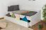 Massivholzbett Kiefer 90 x 200 cm Weiß mit Lattenrost Abbildung