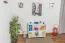 Regal, Küchenregal, Wohnzimmerregal, Bücherregal - 100 cm breit, Kiefer Holz-Massiv, Farbe: Weiß Abbildung