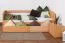 Holz Stauraumbett 90 x 200 cm Buche massiv Natur Abbildung