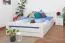 Buche Bett mit Schublade 160 x 200 cm Weiß Abbildung