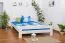 Massivholzbett Buche 180 x 200 cm Weiß mit Lattenrost Abbildung